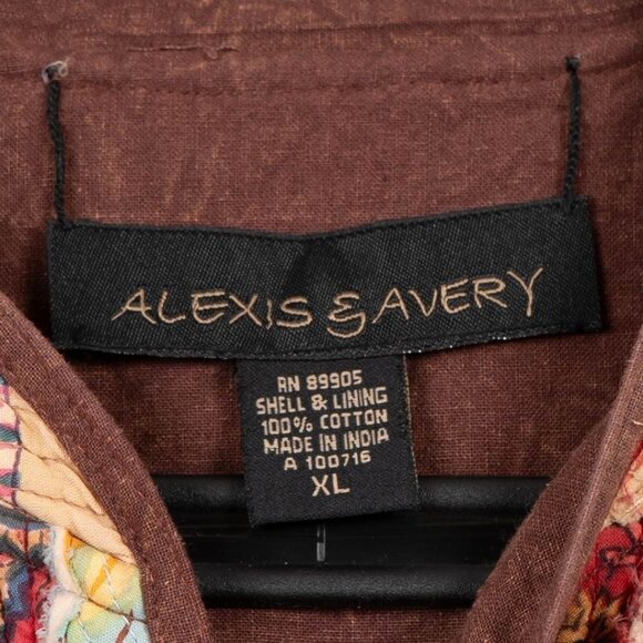 Patchwork Kantha Jacket XL Floral Boho Peasant Festival Long Layering Earthy - Picture 5 of 6